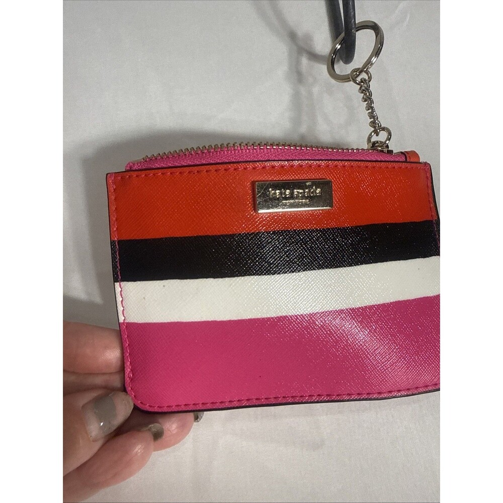 Kate Spade New York Laurel Way Bonita Stripe Bitsy card case wallet NWOT 5X3.5”